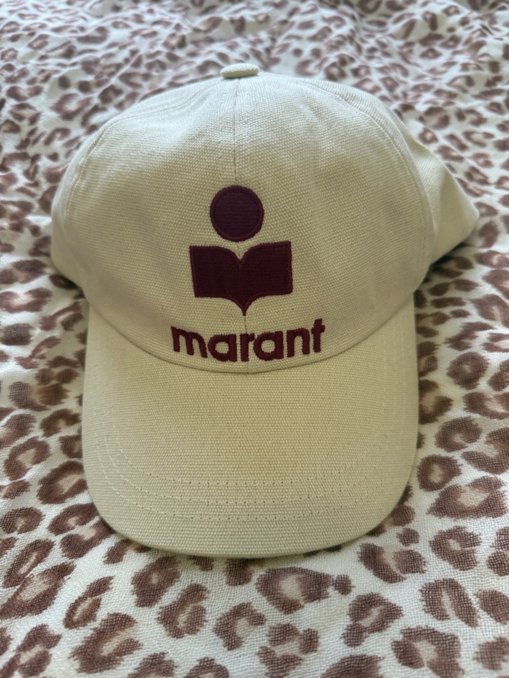 Isabel Marant Tyrone Cap Ecru/Red 57